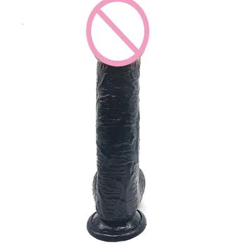 Black Giant Realistic Dildo with Strong Suction Cup Super Huge Dildos Big Glans Artificial Penis 6cm Thick Dick Adult Sex Toys 4