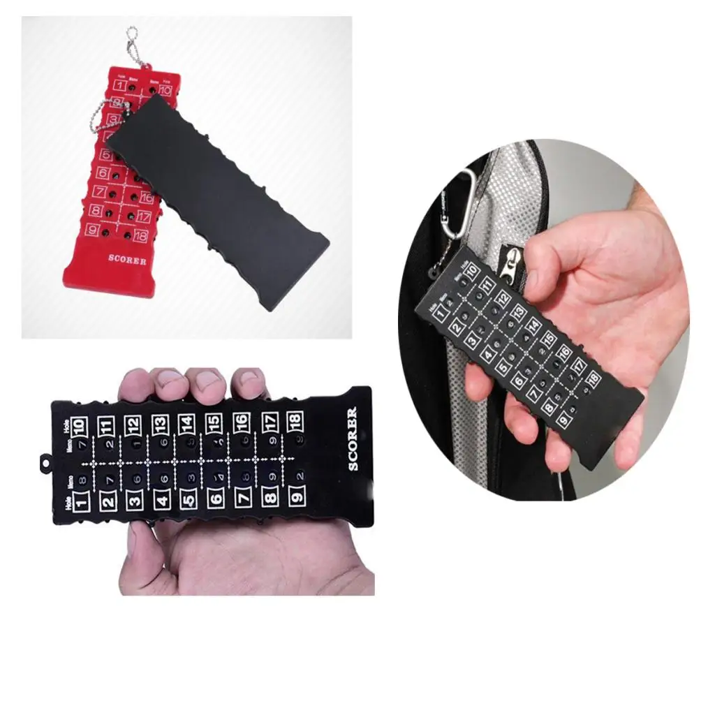 Plastic Golf Scorer Rectangle Bag Tag Keyring Stroke Counter for Golfer Gift