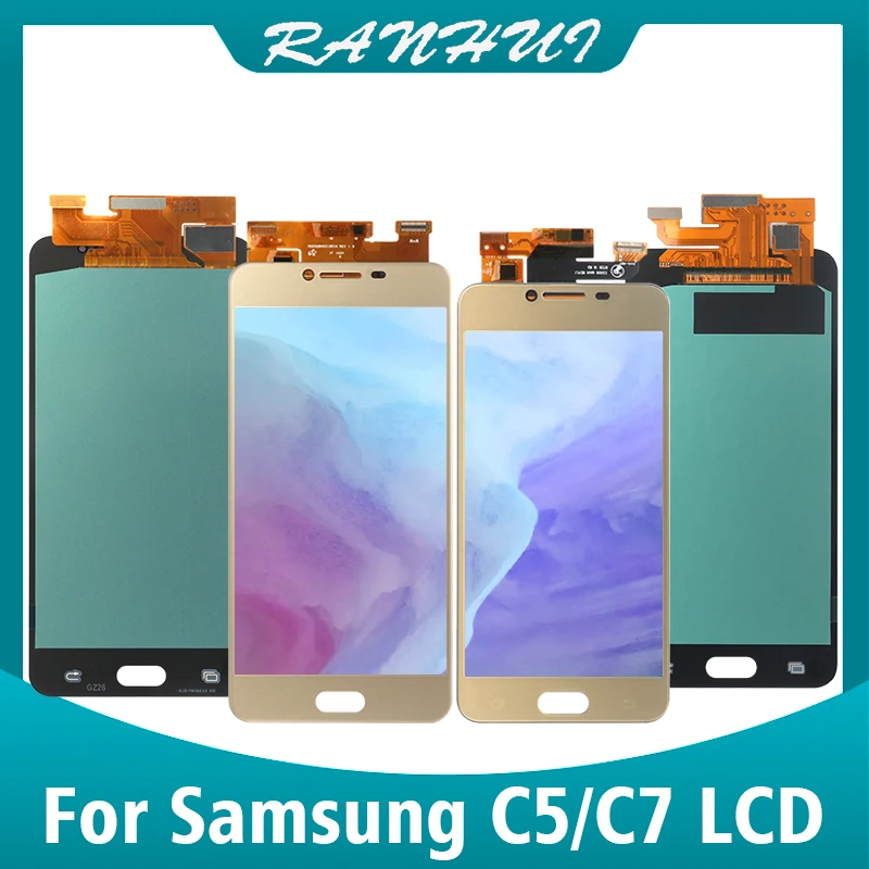 100% тест AAAA ++++ для Samsung Galaxy C5/C7 ЖК дисплей сенсорный экран дигитайзер в сборе Запасные части|Экраны мобильных