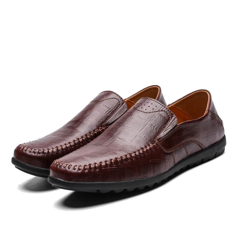 Size 44 New Fashion Summer Spring Men Driving Shoes Loafers Leather Boat Shoes Breathable Male Casual Flats Loafers%A903