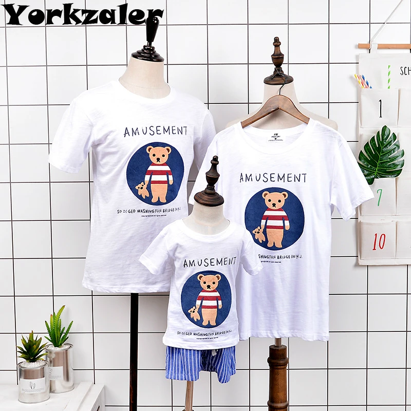 

Family Matching Outfits Cartoon T Shirts Mother & Kids T-shirt Family Clothing Mother Daughter Father Son Shirt Family Look