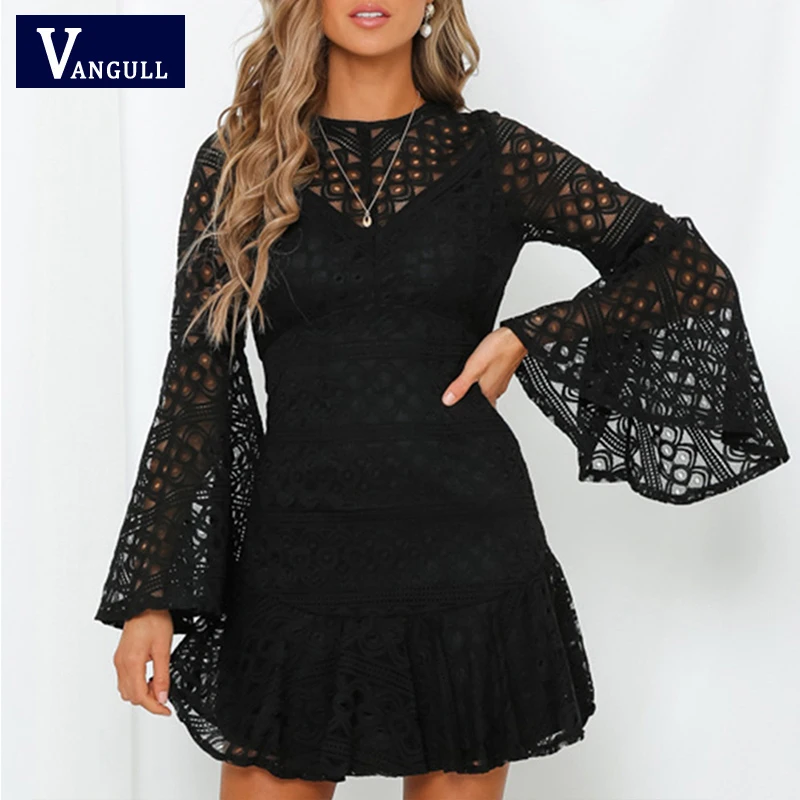 Платье С Кружевными Расклешенными Рукавами Купить