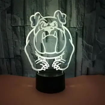 

Bulldog Pugs Dog 7 Color Lamp 3d Visual Led Night Lights For Kids Touch Usb Table Lampara Lampe Baby Sleeping Nightlight