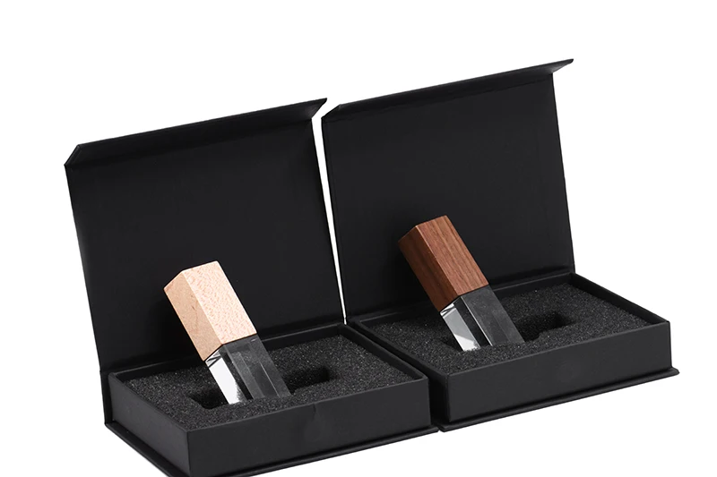 JASTER USB флэш-накопитель орех кристалл черный картон USB 2,0 Кленовая бумажная коробка 4 ГБ 8 ГБ 32 ГБ 64 Гб 128 Гб Память Флэш-Накопитель