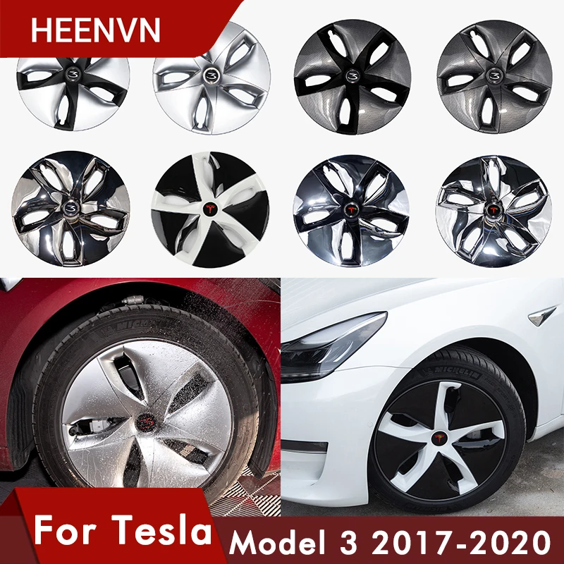 Heenvn 4 шт./компл. для Tesla Model 3 колпачок колеса Model3 аксессуары Крышка Ступицы 18 дюйм