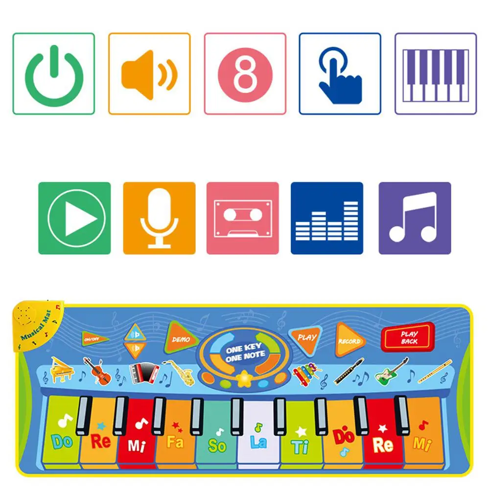 Kidlove многофункциональная фортепианная подстилка для танцев музыкальный ковер сенсорная игра обучающая игрушка
