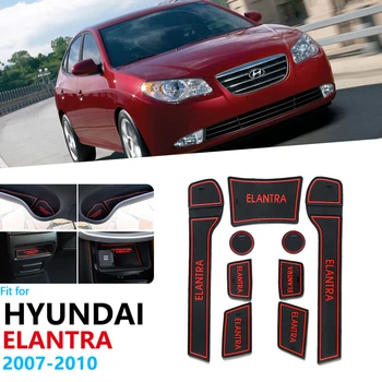 

Anti-Slip Rubber Gate Slot Cup Mat for Hyundai Elantra HD 2007 2008 2009 2010 Door Groove Mat Cushion Coaster Avante Accessories