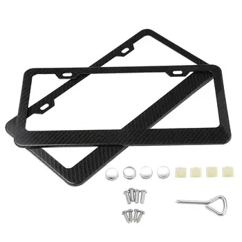 

2pcs/set License Plate Frame Stainless Steel Car Plate Frames With Standard Screw Fits For U.S Model