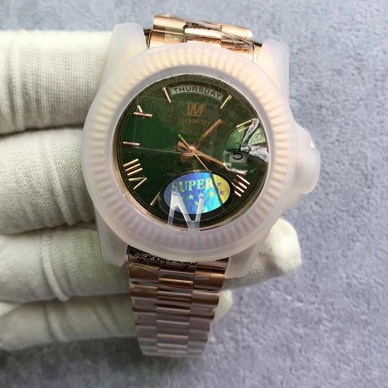 Мужские часы эксклюзивные Daydate Noob V3 версия 50 м водонепроницаемый сапфировое