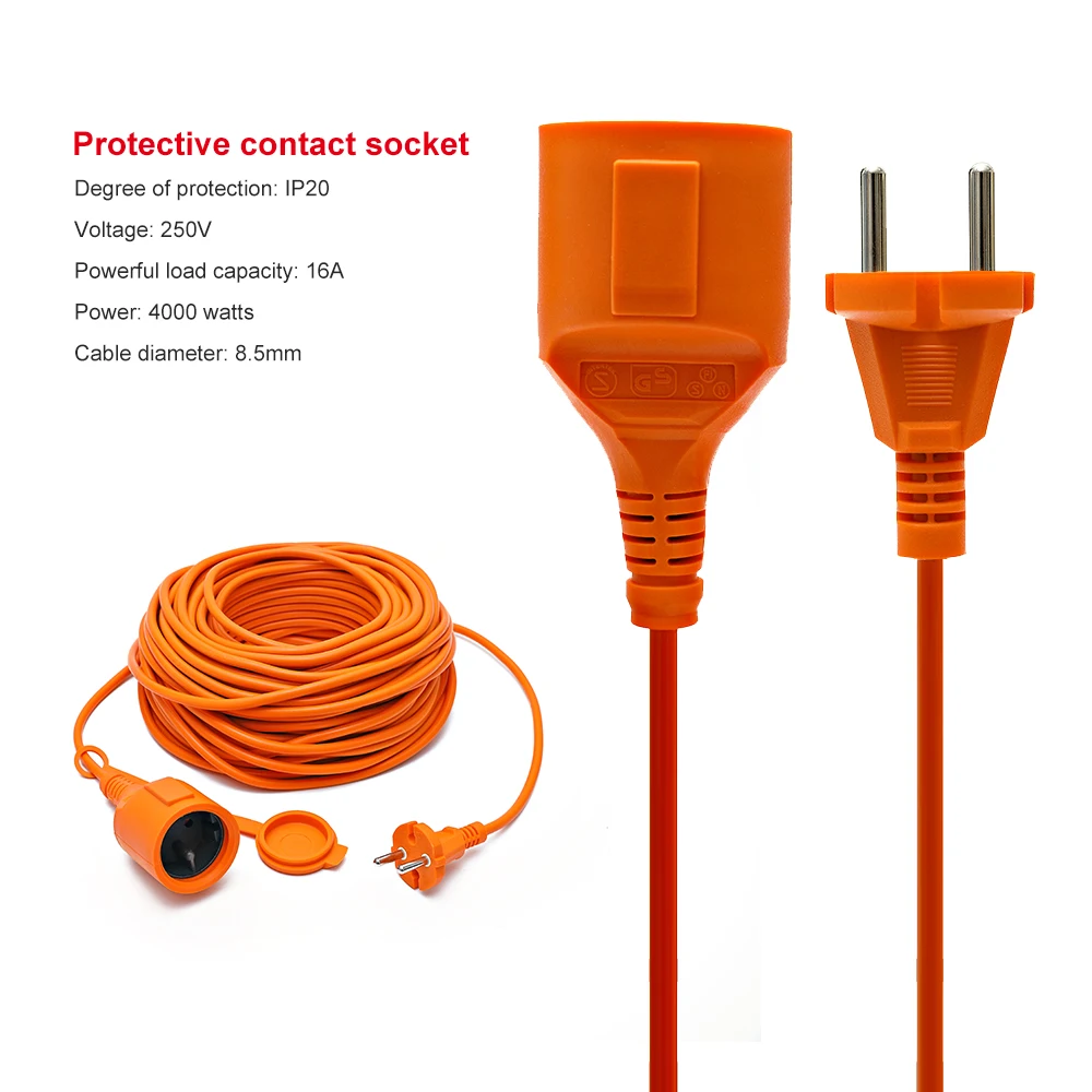 Power extension cord 2x0.75 mm2 30m