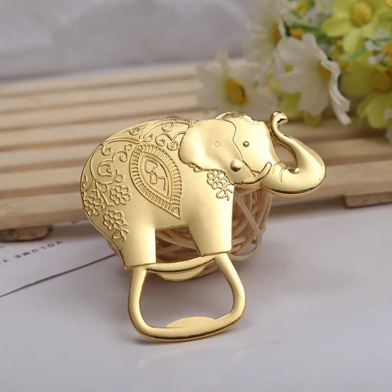 Lucky Golden Elephant открывалка для бутылок Античное золото тематические свадебные и сувениры для девичника 10 шт