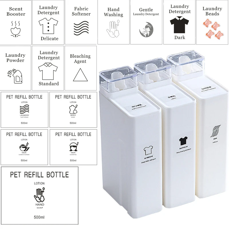 1000ml Laundry Detergent Sub Bottle Bathroom Large Capacity Sub Bottling Plastic Hand Sanitizer Supplement Replacement Bottle
