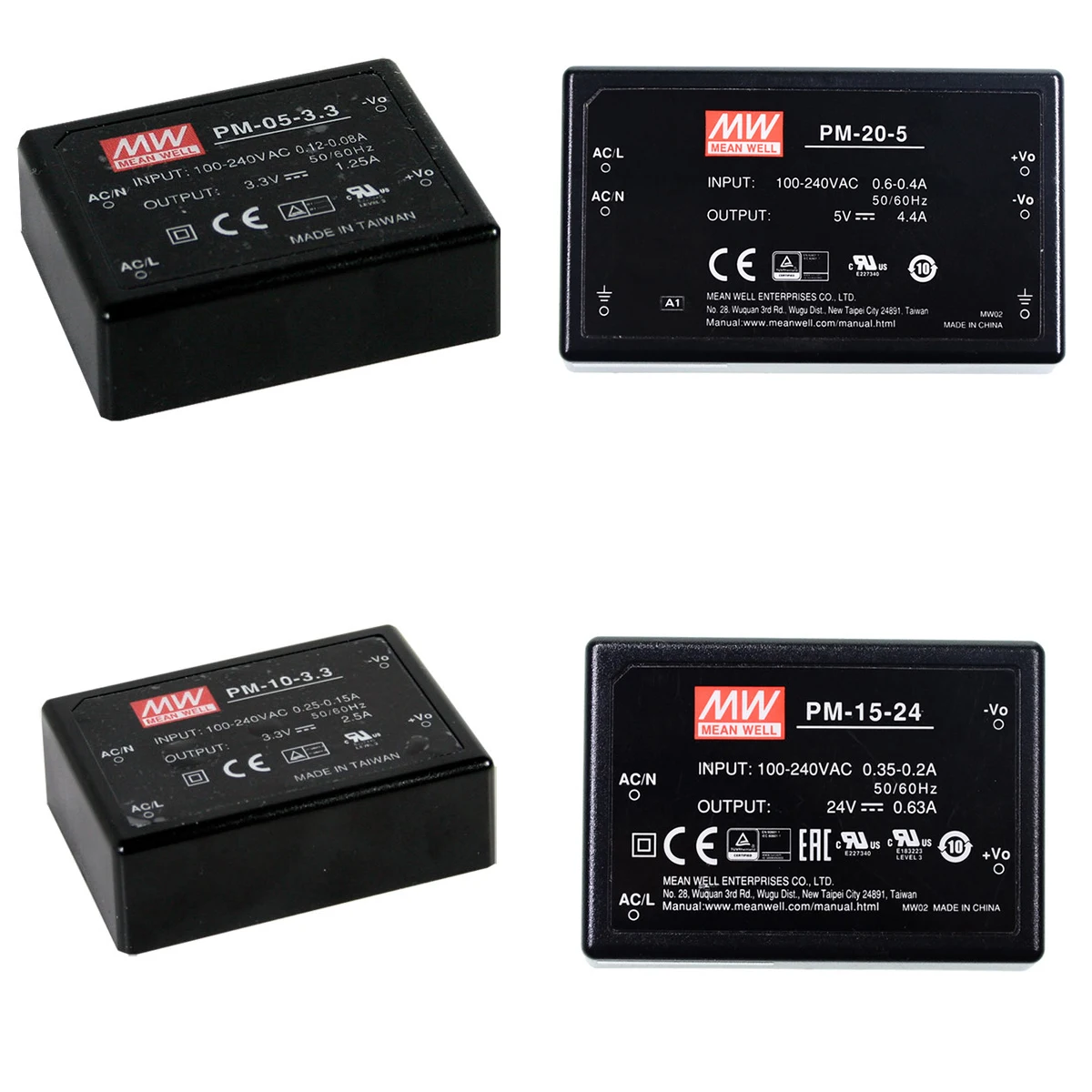 Meanwell-fonte de Alimentação Médica Pm05 Acdc 3.3 v v 12 v 15 v 24v Classe Isolada Tamanho Ultra Mini