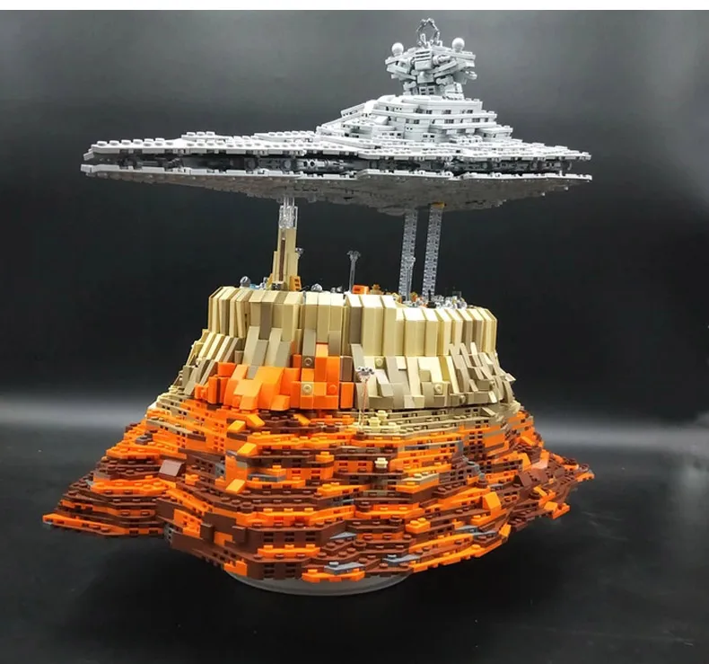 MOC Звездные игрушки войны Разрушитель Круизный корабль Империя над джедха город совместим с 18916 строительный блок Рождественский подарок