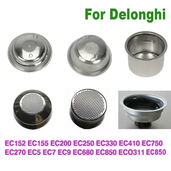 

Coffee 51mm Single/Double Layers Filter Basket For Delonghi Coffee Machine Universal Powder Bowl Semi-automatic Coffee Accessory