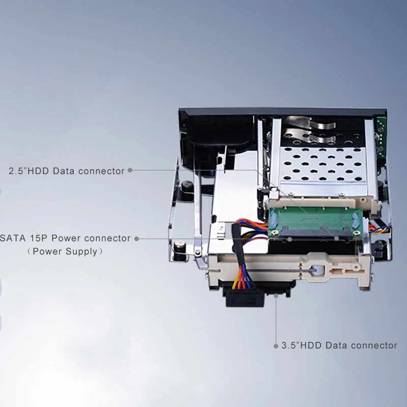 5,25 дюймовый внутренний хДД с горячей вилкой мобильный стеллаж для оптического отсека Поддержка 2,5 дюймов+ 3,5 дюймов hdd без USB3.0 порта