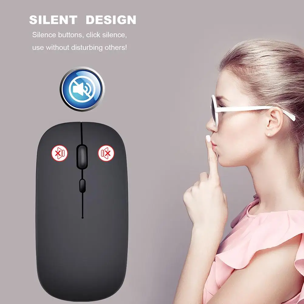 

M80 Rechargeable Wireless Mouse Mute 2.4G Office Mouse 500 mAh Built - In Battery 2.4G Wireless Mouse