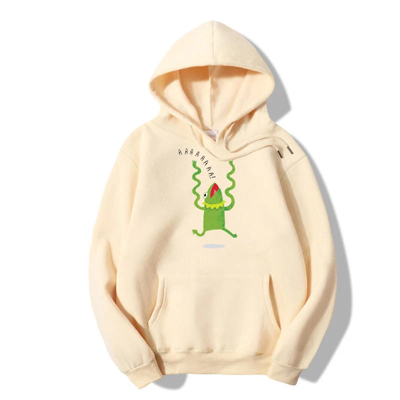 

Harajuku Froggy Freak Out Print 2020 Winter Clothes Women Casual Long Sleeve Loose Oversized Sweatshirt Polar Fleece Pullover