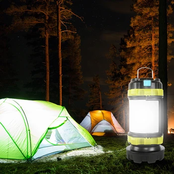 

Rechargeable Dimmable Waterproof Camping Lantern Super Bright Fishing Lantern Hunting Torch Flashlight Power Bank
