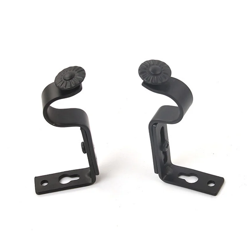 

2*Home Curtain Rod Window Drapery Rods Metal Stand Window Support Wall Mount Hooks Curtain Rods