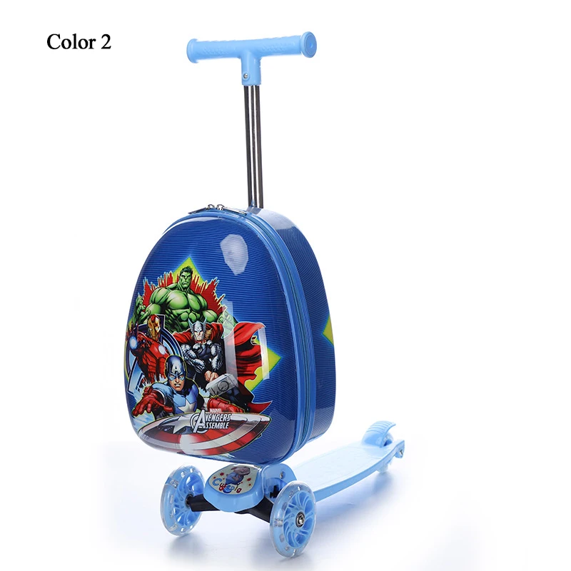 16 дюймов детский мультяшный чемодан на колесиках, детский Дорожный чемодан на колесиках, багаж для переноски, жесткая сумка для детей, подарок - Цвет: Color 2