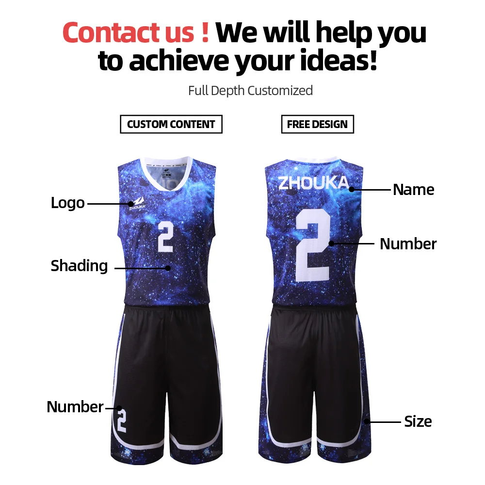 Custom Galaxy Colors Blank Basketball Jersey Personalized with Your Name  Number - China Basketball Jersey and Custom Basketball Jersey price