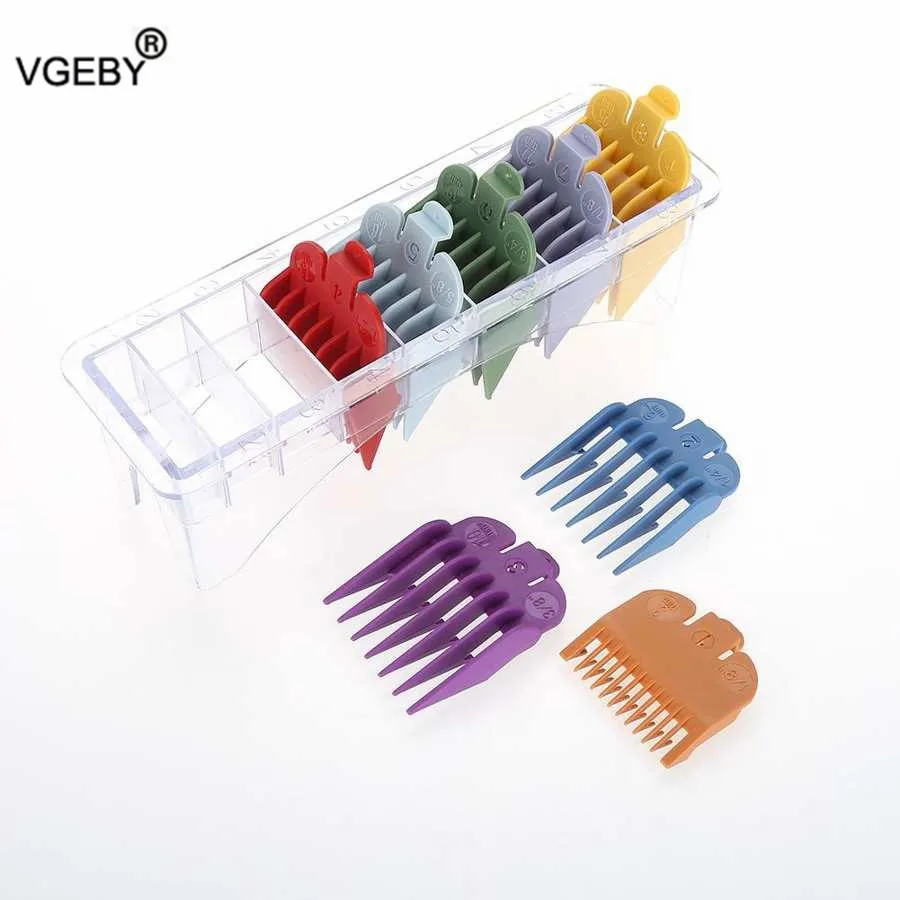 

8PCS/Set Hair Clipper Combs Guide Kit Multi-color Plastic Hair Trimmer Guards Attachments 3-25mm with Base