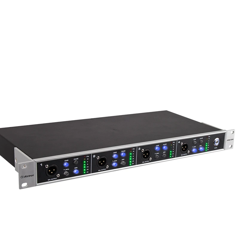 Alctron PRO DI4 4-х канальный активный DI Коробка используется в студии или для выступления, специально разработанный для преобразует high-Z с низким Z