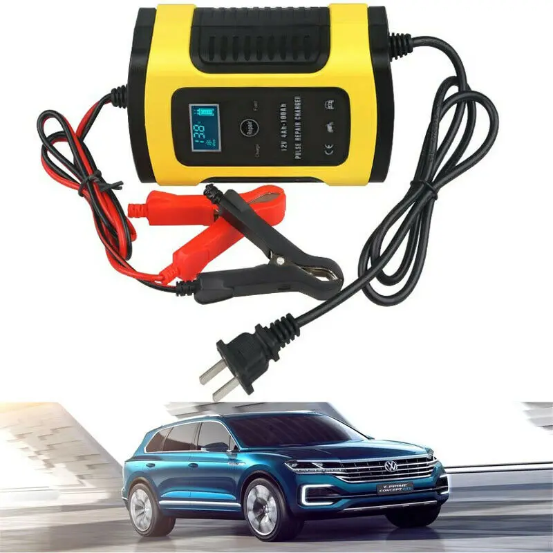 

12V 5A Pulse Repair Charger with LCD Display Motorcycle Car Battery Charger 12V AGM GEL WET Lead Acid Battery Charger