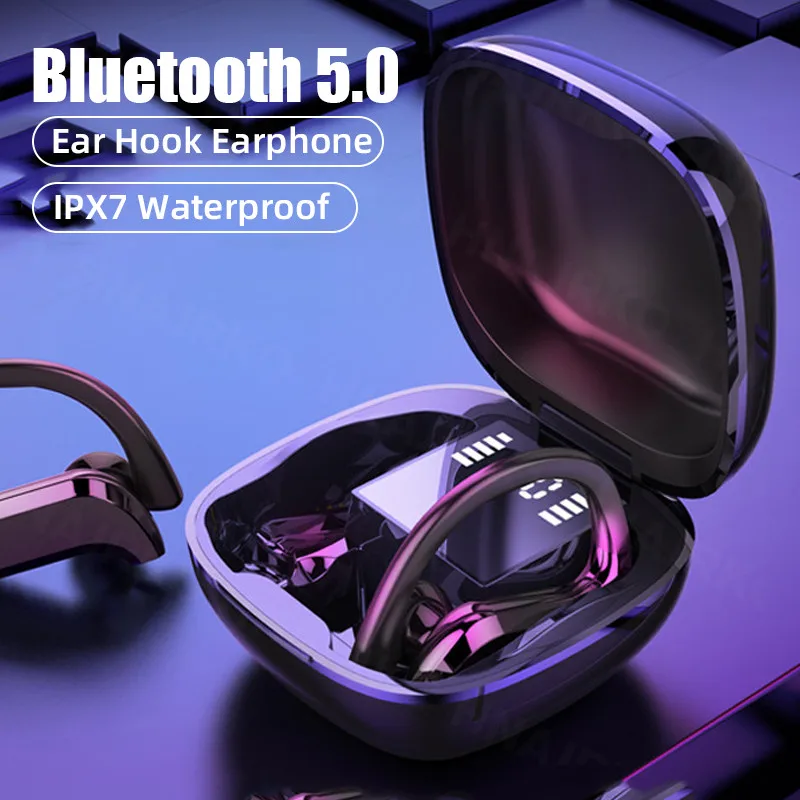 Наушники-вкладыши TWS с Спортивные Bluetooth 5 0 наушники светодиодный Мощность Дисплей