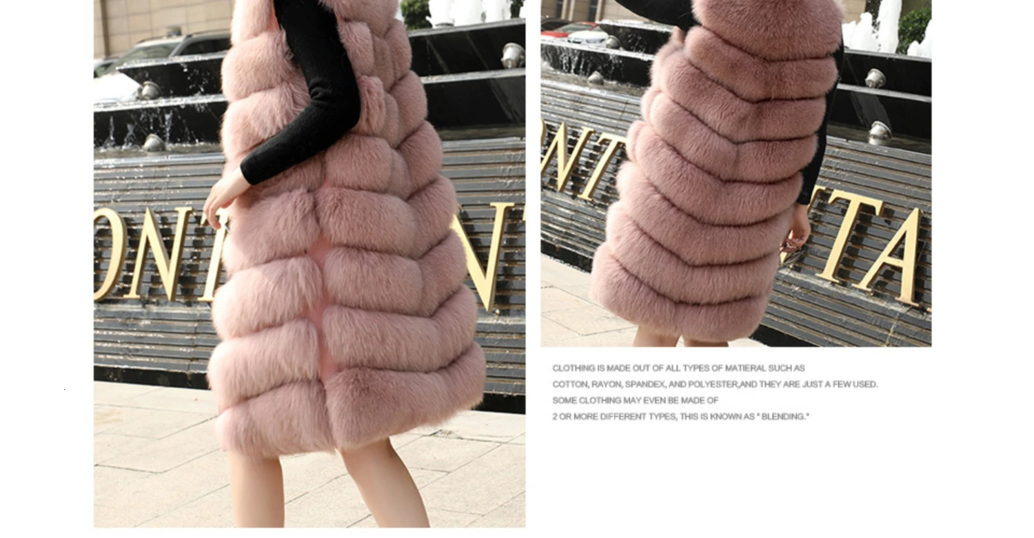 Flash Deal Real Fur Vests Long Winter Women Fur Vest Female Sleeveless Genuine Fur Vest Ladies Fashion Luxury Slim Warm High Quality 2019 38