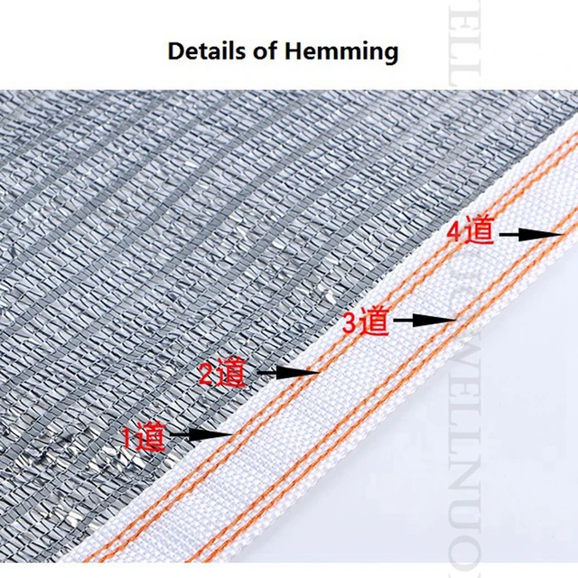 Nnw Alumínium Fólia Tükrözi Az Uv-Ellenes Napfényellenes Nettó Net 75% Nap Árnyékolási Sebesség A Kültéri Autó Növények Napgátló Hőszigetelése - Image 3
