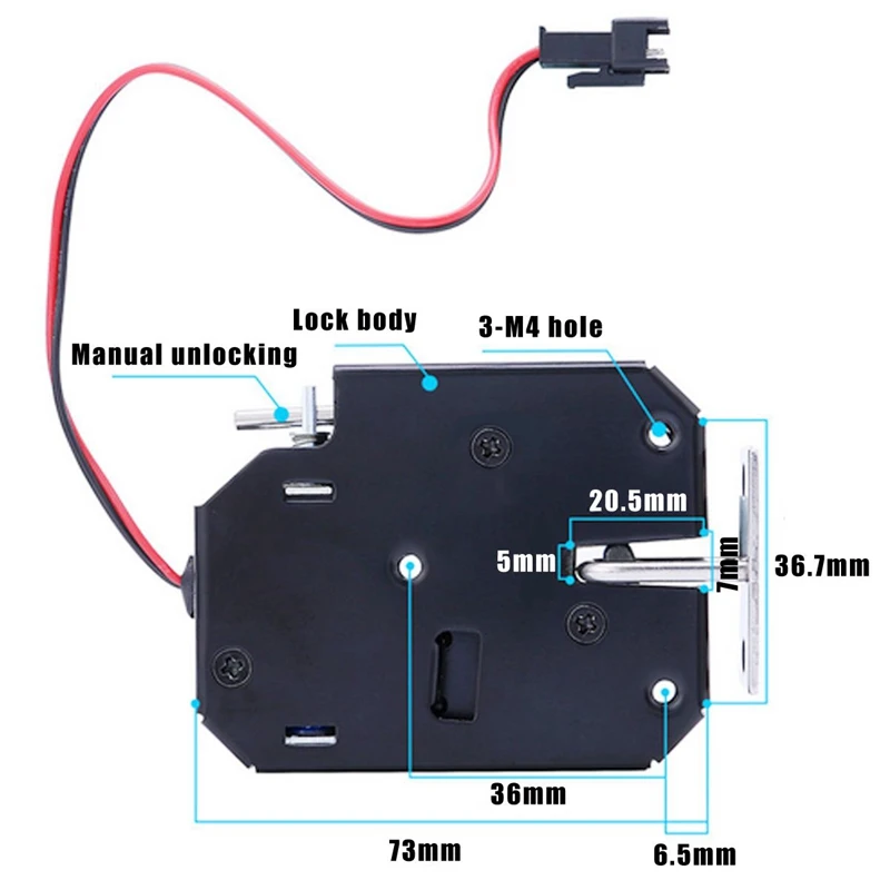 12V 2A Электрический магнитный замок 150 кг/330Lb Отказоустойчивая удерживающая сила Электромагнитная система контроля допуска к двери шкафа коробки