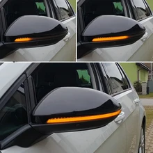 แบบไดนามิกไฟเลี้ยว LED คริสตัลสำหรับ VW Golf MK7.5 GTI 7 7.5 R Rline GTD MKVII กระจก Clear 2013 2015 2018 2019 2020 Arrow