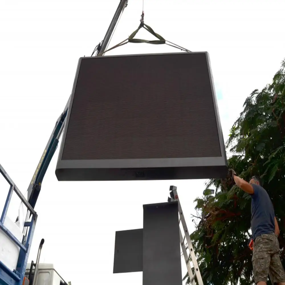Китай Шэньчжэнь P10 наружный видео Сообщение led вывеска led tv HD высокая яркость водонепроницаемый рекламный щит