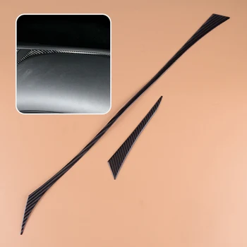 

DWCX 2pcs Carbon Fiber Texture Dashboard Left Air Vent Side Eyebrow Decorative Right Strip Cover Trim fit for Infiniti Q50