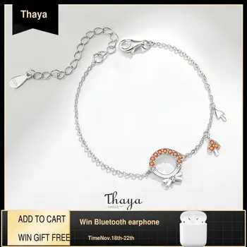 

Fairy Tale Series Thaya S925 Sterling Silver Zircon Bow Cute Silver Charms Bracelet & Bangles Bracelet For Women Fine Jewelry