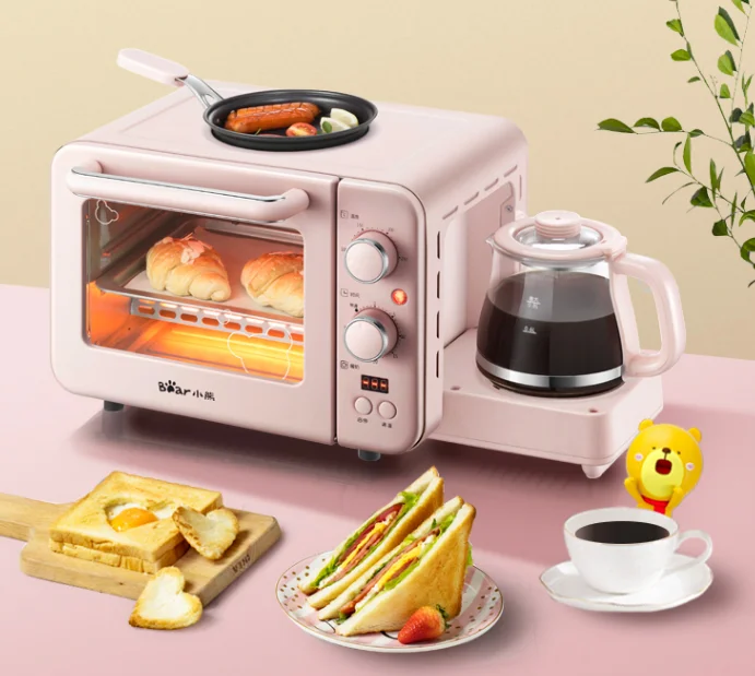Multi-function smart simple use electric oven non-stick pan toaster three-in-one home breakfast maker J05