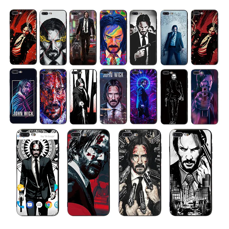 

The movie John Wick poster printing soft phone case for iphone 11 pro XS max X XR 5s 5 SE 7 6s 6 8 plus cover luxury TPU shell
