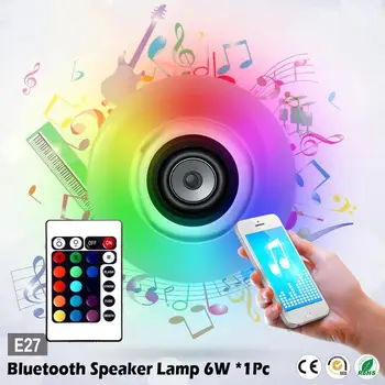

LED Music Bulb LED Loudspeaker E27 Wireless KTV Gift Home Bluetooth 4.0 RGB Smart Portable LED Speaker Lamp Audio Bar MINI