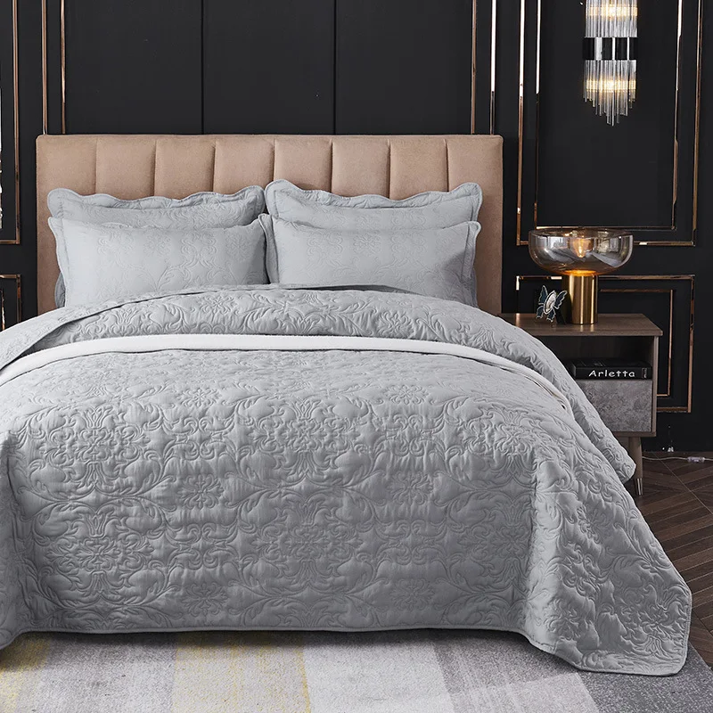 220x240cm Bedspread For Bed Blanket Quilts Set Cotton Washed Quilt/ Pillowcase Super Soft Linens Bedding Warm Double King | Дом и сад