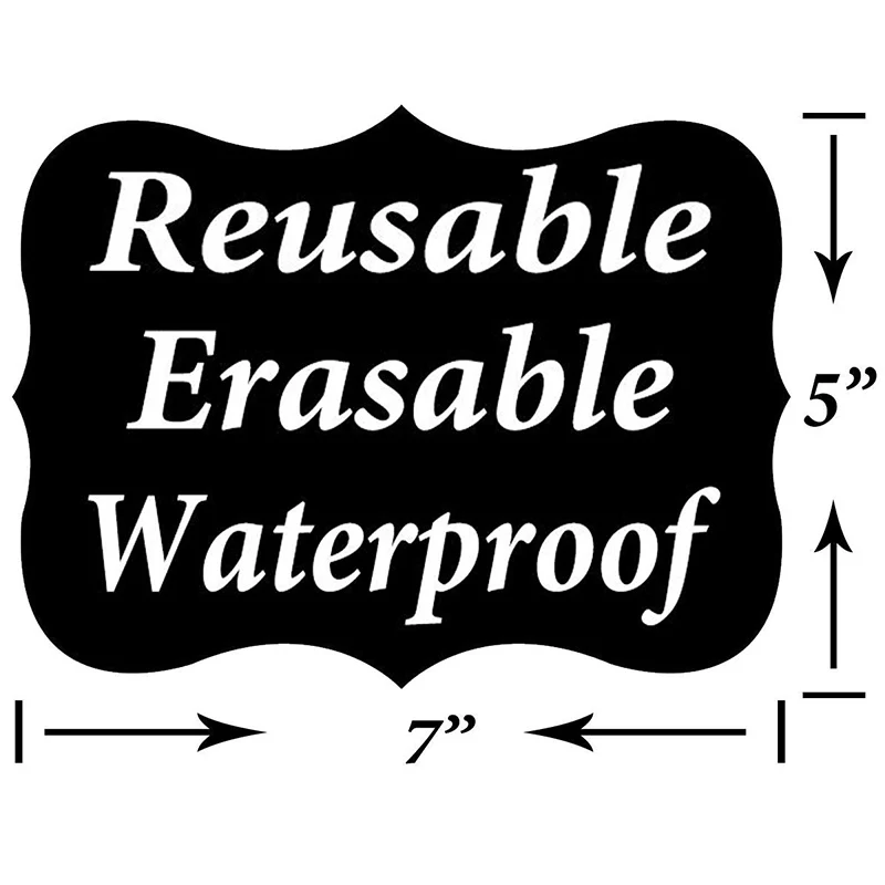 

Blackboard sticker chalk paper 18PCS / bag 18X13.5cm large blackboard sticker storage box, jar, kettle and other containers