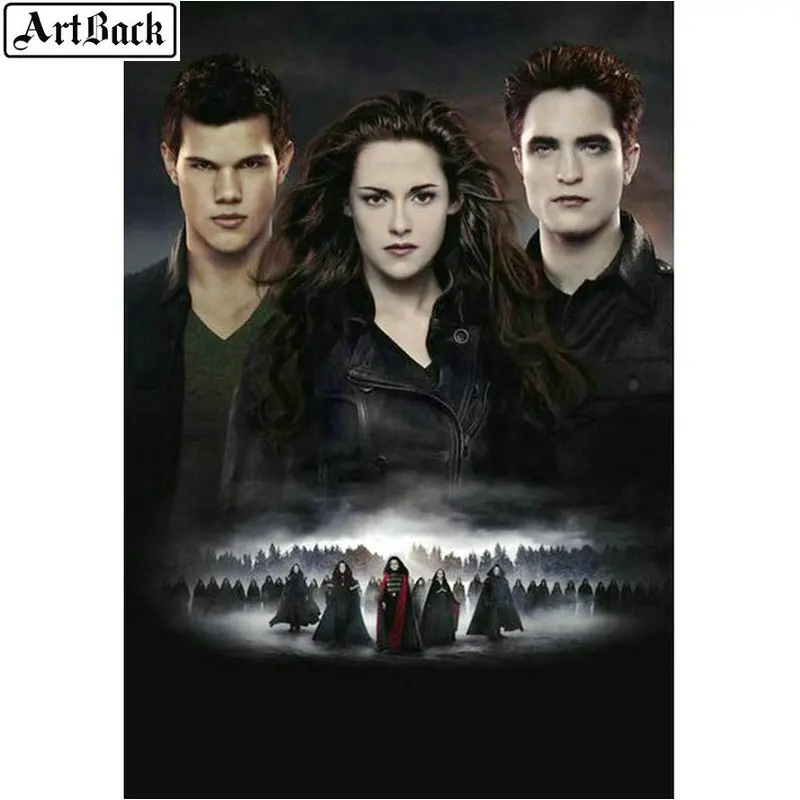 ArtBack Diamond Painting Twilight Full Square &amp Round Mosaic Edward Bella Jacobs Pattern 60x80cm | Дом и сад