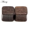 Alisouy 2pcs Square Wood Flesh Ear Plugs and Tunnels Expanders Gauges Earrings High Quality Body Piercing Jewelry 8mm-25mm ► Photo 3/6