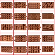 DIY סיליקון שוקולד בר עובש 3D צורת שוקולד עוגת עובש ג 'לי סוכריות מספרי פונדנט עובש מטבח אפייה לקשט כלים(China)