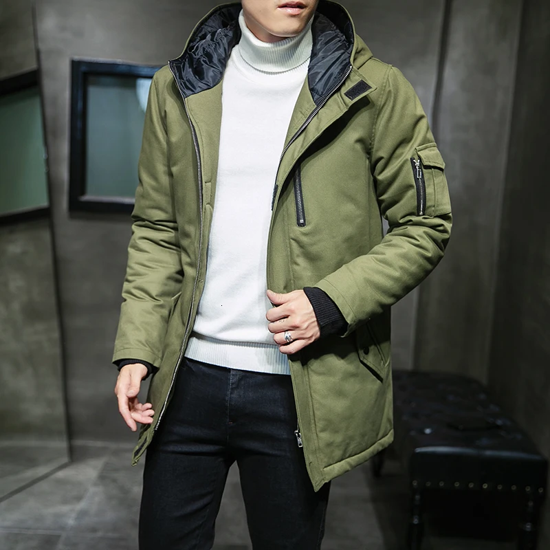 

Autumn And Winter New Long Thick Trend Temperament Hooded Men's Casual Coat Jacket Moletom Masculino Clothes