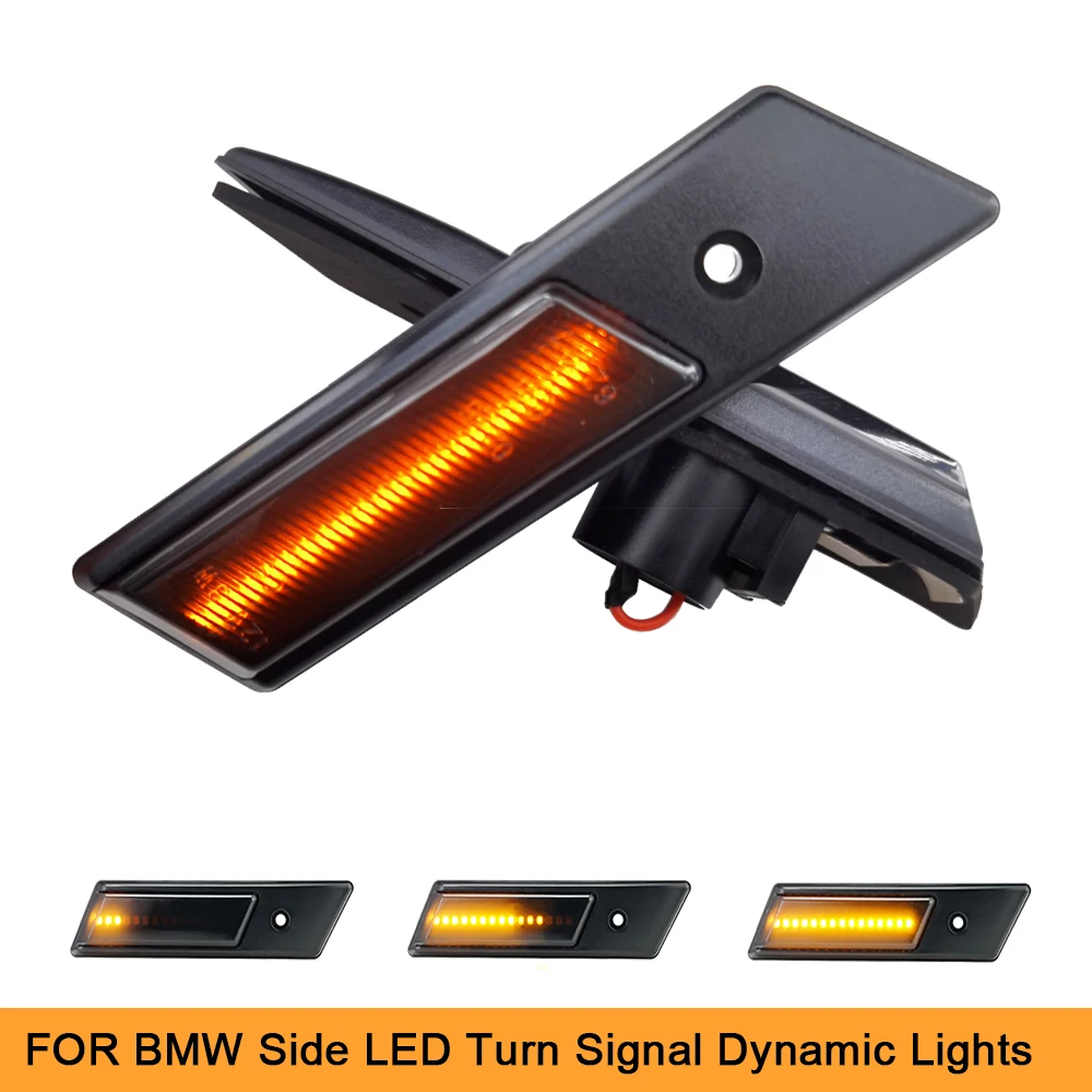 

2PCS Car Side Marker Turn Signal Indicator Dynamic Lights For BMW E36 E34 E32 E30 E28 E24 M3 M5 BMW 3 5 6 7 Series Styling