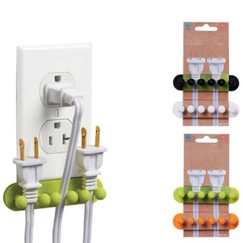 

2PCS Computer Power Cord Winder Wire Clip Data Cable Organizer Home Office Socket Cable Organizer
