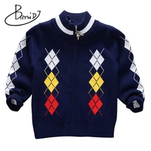 Новинка года; осенний Детский кардиган modis; свитер; Повседневная хлопковая одежда для мальчиков и девочек; кардиган; топы; детский вязаный свитер на молнии