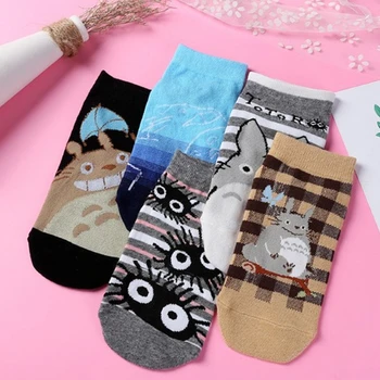 

Anime Tonari no Totoro Casual Socks Printed Cartoon Ankle Socks Kawaii Harajuku New